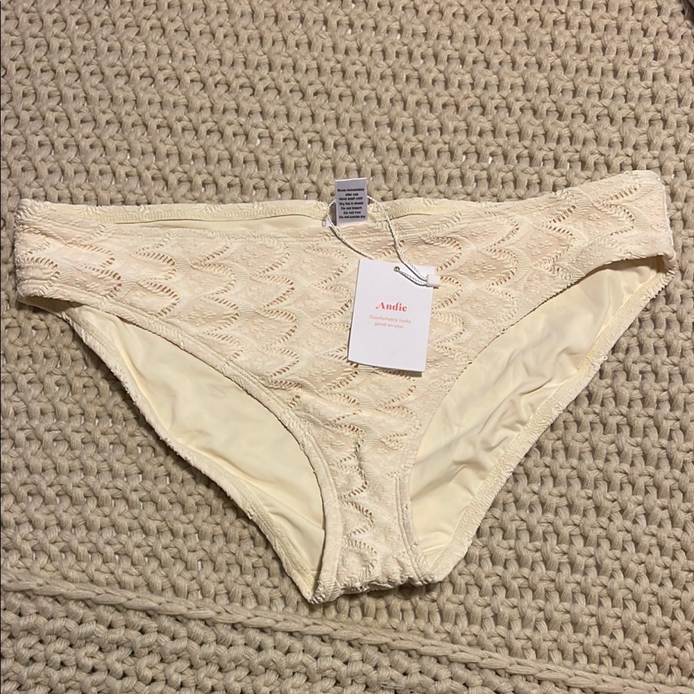 Andie Ivory Lace Swim Bottom